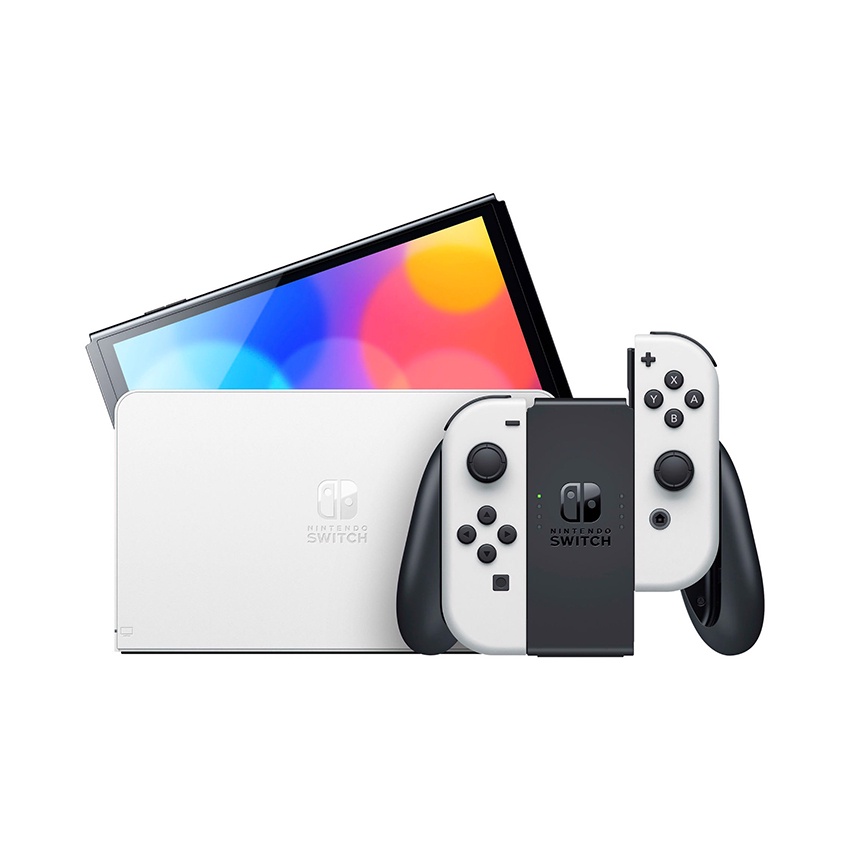 Đồ chơi máy chơi game cầm tay online gaming chơi game giá rẻ điện tử cao cấp hiện đại loại Nintendo Switch OLED White (T