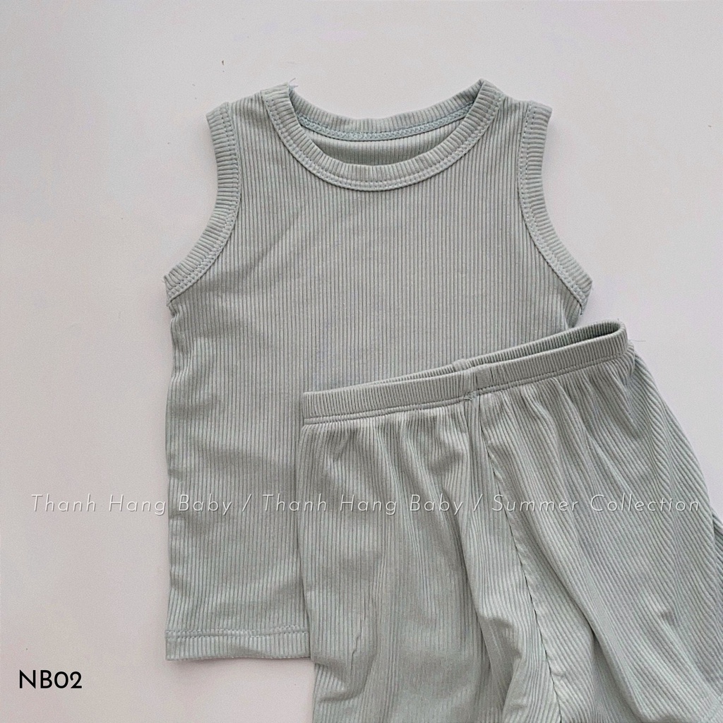 Bộ quần áo trẻ em, quần áo ba lỗ bé trai thun tăm thanh hằng Baby 7 - 17 kg