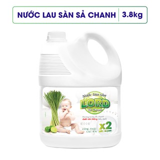 Nước lau sàn Lord hương sả chanh 3,8kg