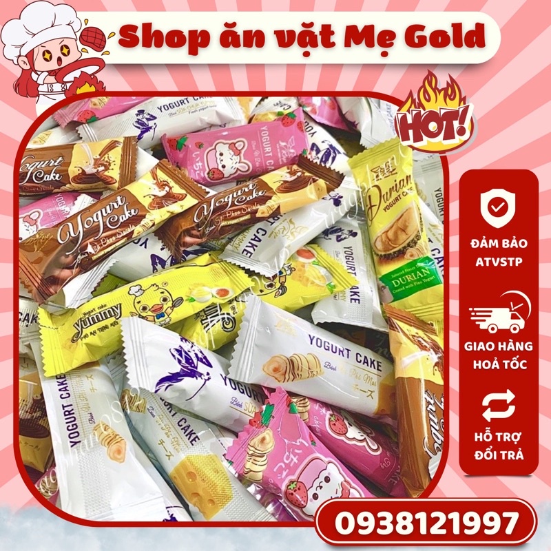Bánh kem xốp nhân sữa chua Yummy các vị (500g)