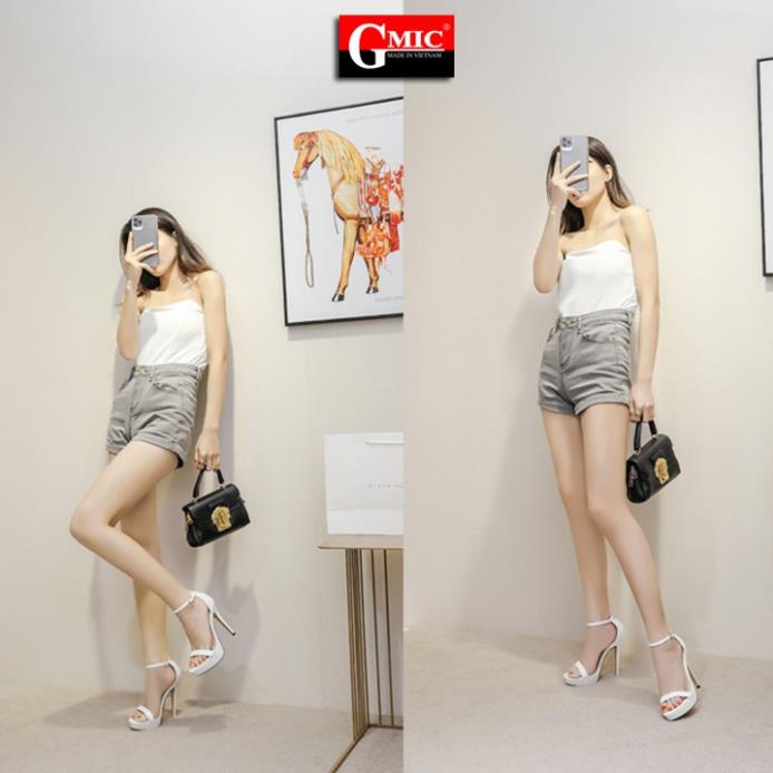 Sandal cao gót nhọn 11Cm Quai Ngang Hậu Bít Gót Đúp Trước 3Cm Chắn Chắn. hg
