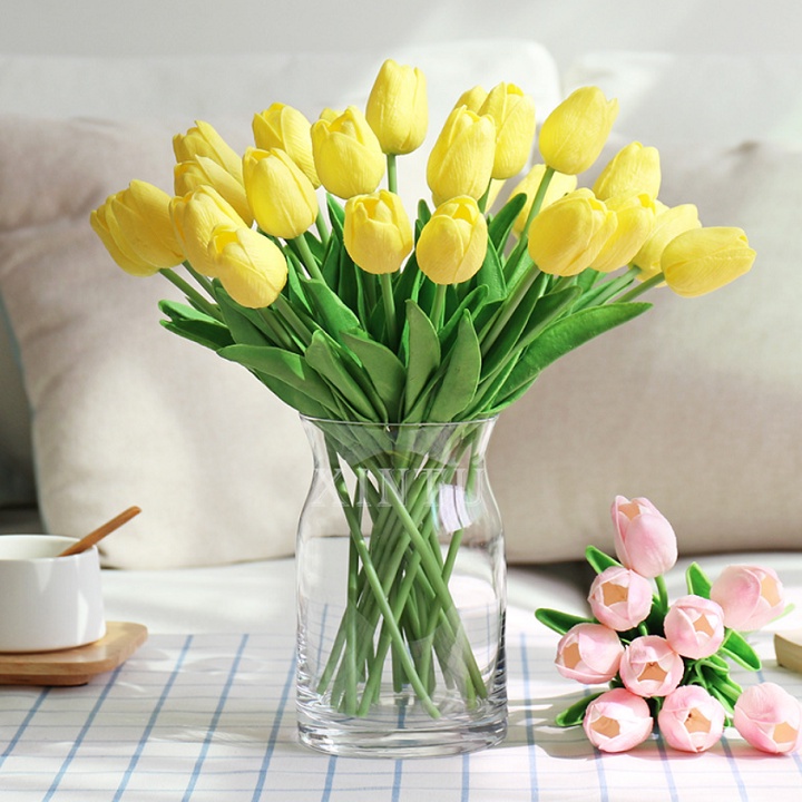 Hoa tulip giả decor Chất Liệu PU cao cấp trang trí nhà cửa, Decor Studio, Trang Trí Phòng Khách,Hoa giả...