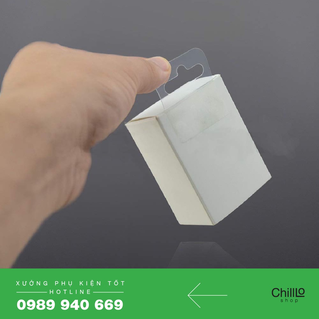 Miếng Dán Móc Treo Lỗ Tiêu Chuẩn Euro - Thẻ Treo Bằng Nhựa Trong Suốt Có Keo Dán Để Trưng Bày Bao Bì, Túi, Hộp Sản Phẩm