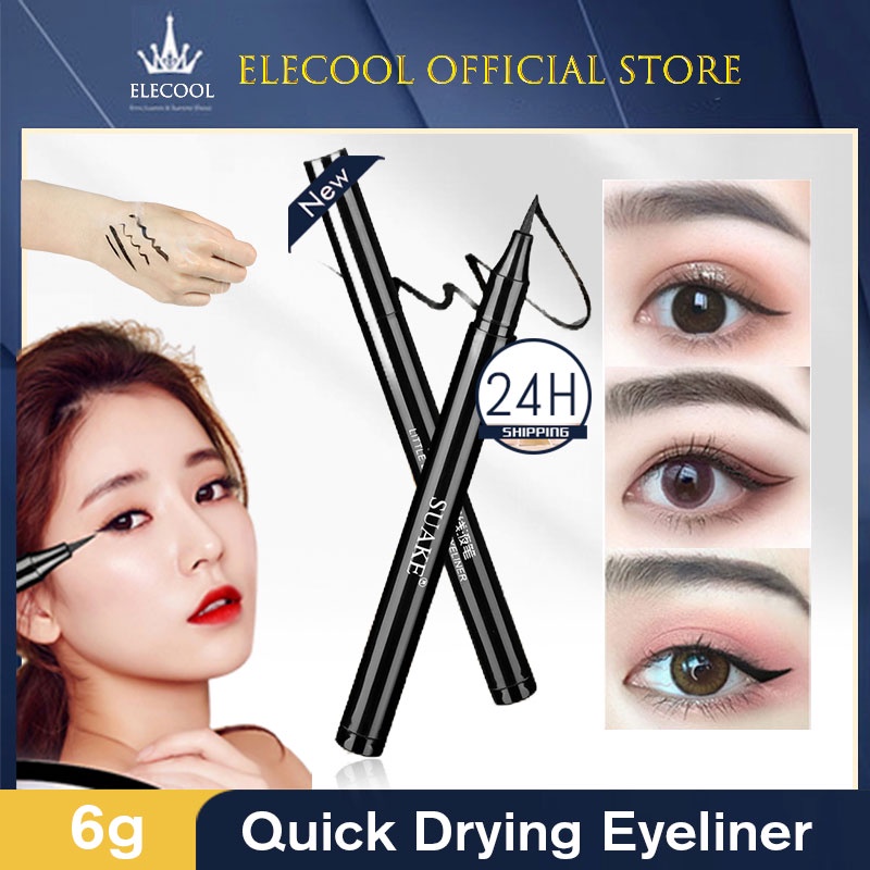 Bút kẻ mắt JULYSTAR dạng lỏng chống thấm nước/nhanh khô/ chống mồ hôi/ chống dầu/ chống nhòe/ mịn màng lâu trôi màu đen