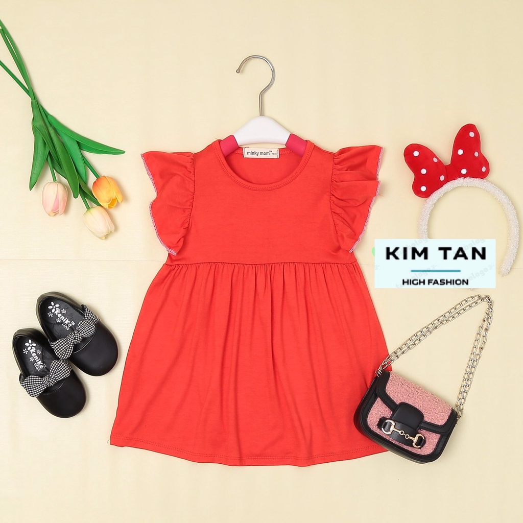 Váy MINKY MOM Cánh Tiên  ⚡FREESHIP⚡ Chất Thun Lạnh Cho Bé Gái Thoải Mái Thoáng Mát Ngày Hè