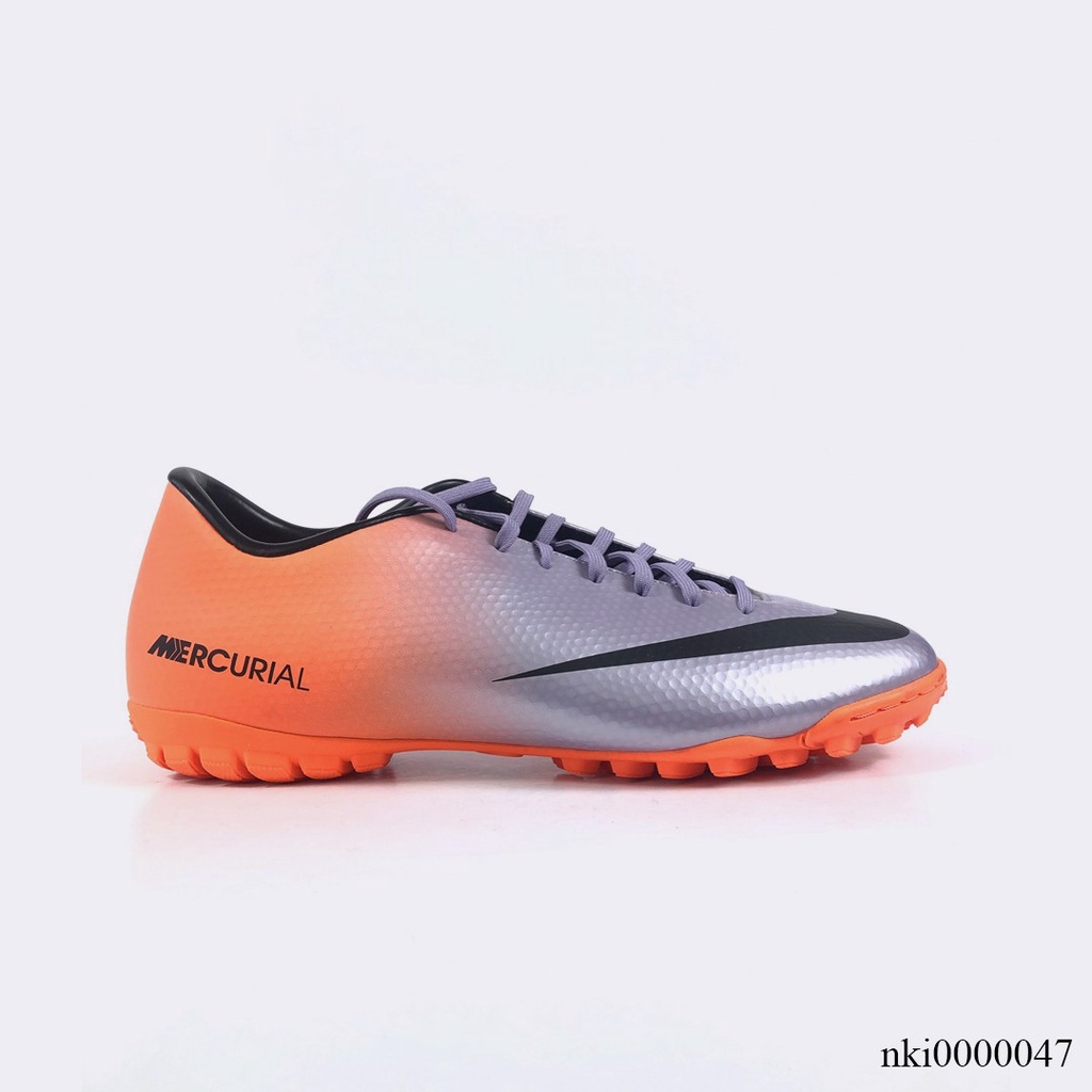 Giày thể thao nam bóng đá Nike MERCURIAL VICTORY IV TF 555615-508, Giầy đá bóng màu cam - HODU Sport