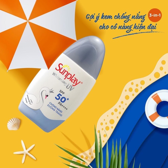 Sữa chống nắng dưỡng da trắng đẹp Sunplay Whitening UV SPF 50+ PA++++ (30g)