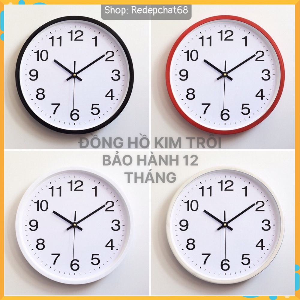 [SALE GIÁ HỦY DIỆT 35cm] Đồng hồ treo tường quartz cao cấp kim trôi [QUÀ TẶNG LÀ 1 MÓC TREO]