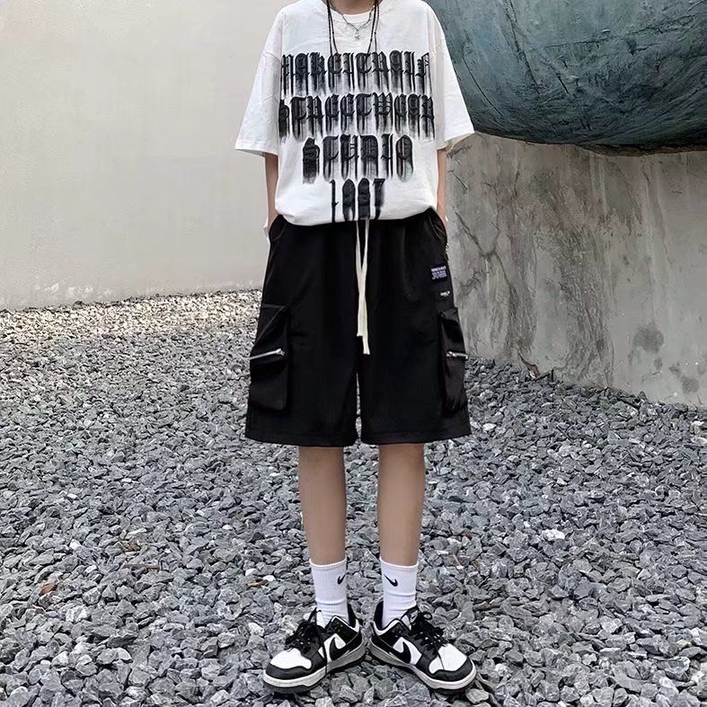 Quần Short Phối Nhiều Túi Thời Trang Cá Tính Cho Nam Nữ 192108Quần Dài Ống Rộng Phong Cách Hiphop Đường Phố