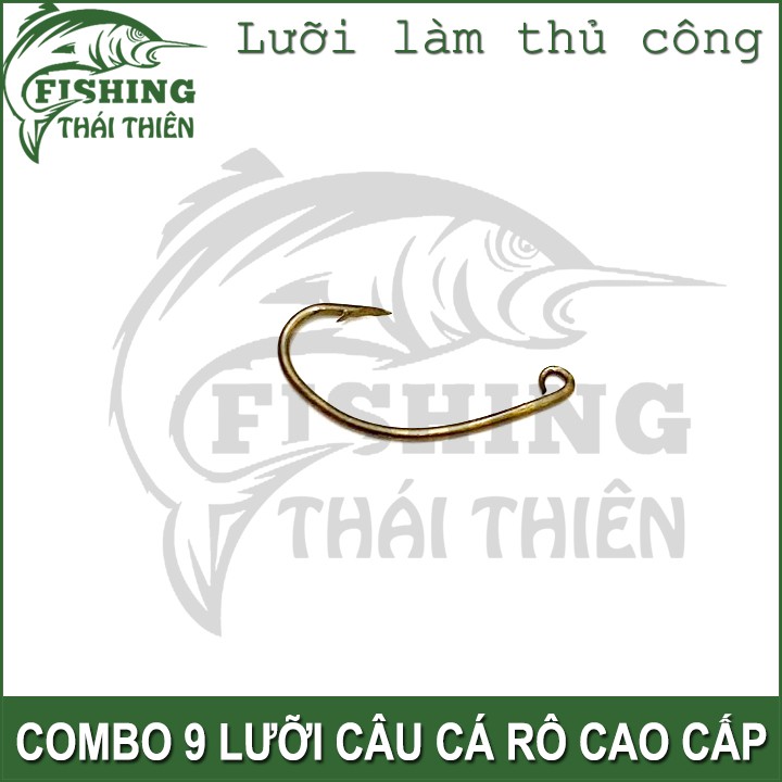 Combo 9 lưỡi câu cá rô cao cấp làm thủ công