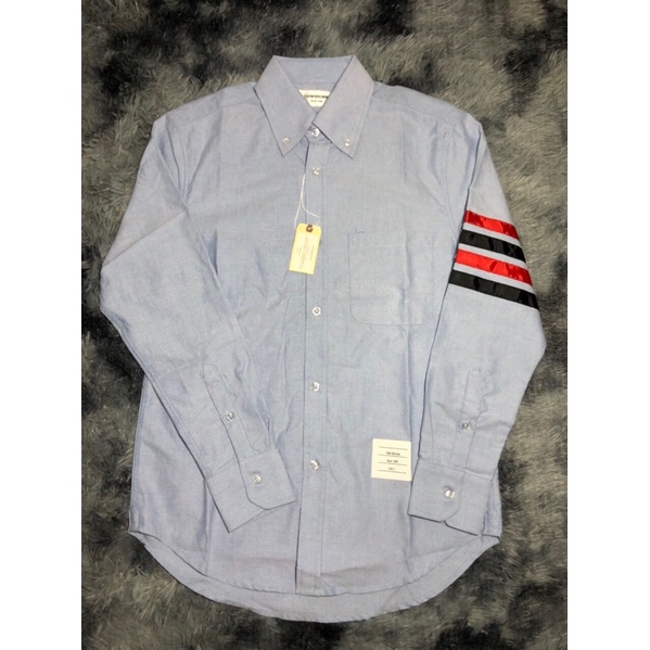 Sơ mi thom brown xanh, 4 sọc đỏ đen, dày bền đẹp
