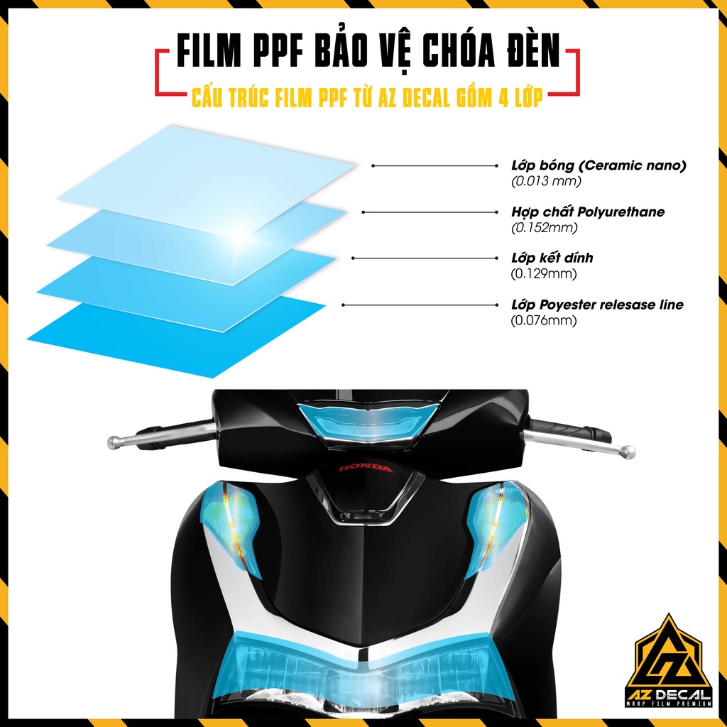 Miếng Dán Choá Đèn Xe Winner V1 | Dán PPF Đèn Pha, Đèn Xi Nhan Winner 150 Chống Xước