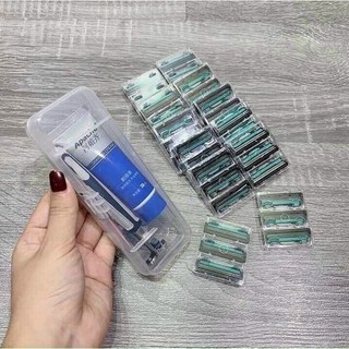 Sét dao cạo râu kèm 36 đầu cạo và kem cạo râu