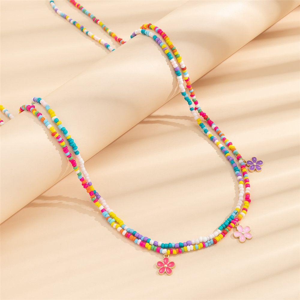 BORAG Dây Thắt Lưng Chuỗi Hạt Nhiều Màu Phong Cách Bohemian Cho Nữ