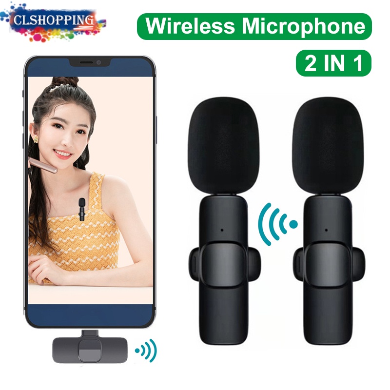 Micro Không Dây Có Kẹp Gắn Điện Thoại Hỗ Trợ Phát Sóng Trực Tiếp