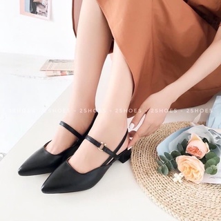 Giày sandal bít mũi gót cao 5cm