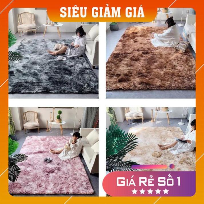 [Free Ship] Thảm lông xù loang trải sàn nhà cao cấp kích thước 1.6x2m GDTRAN05