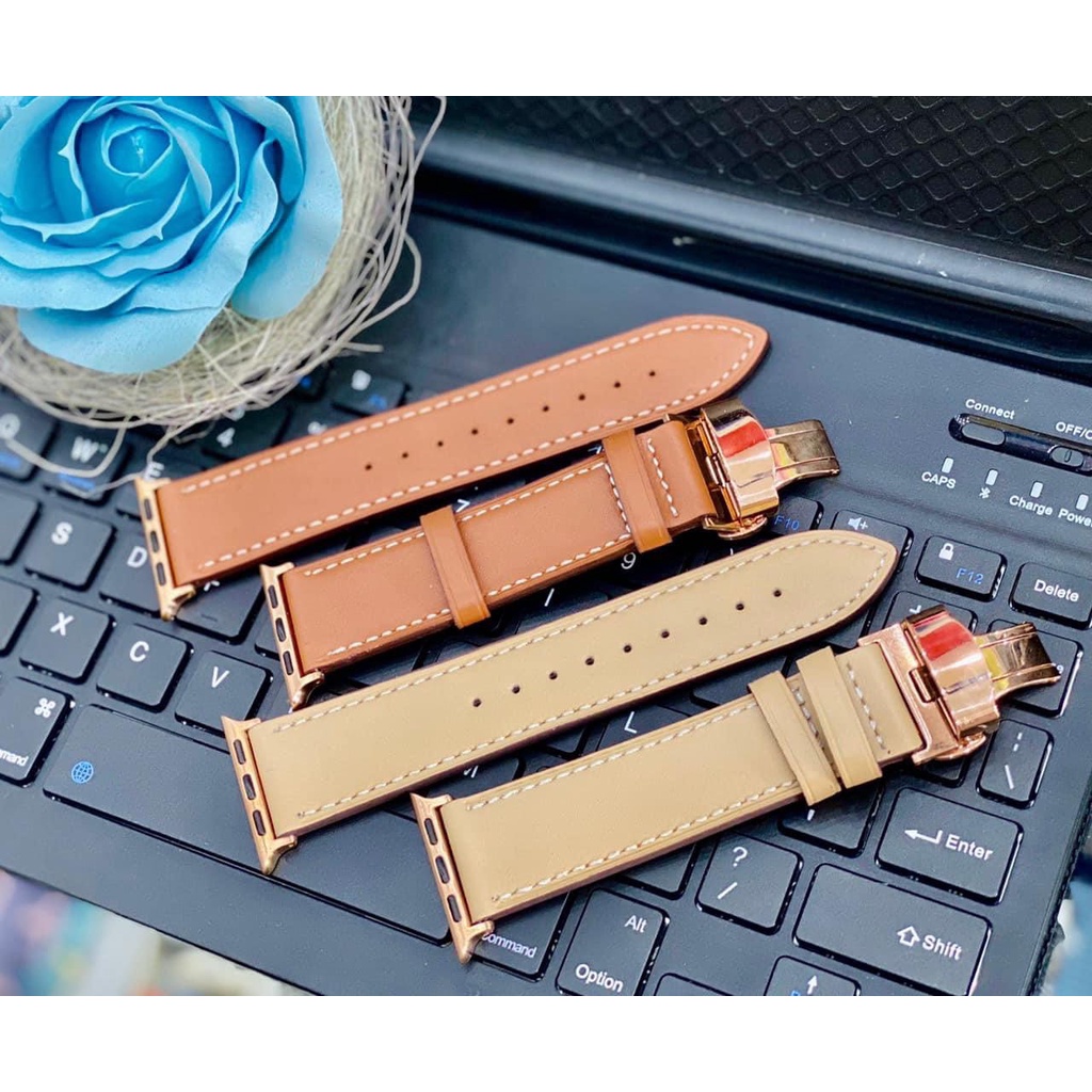 Dây da xịn khóa bướm cực xinh dành cho Apple Watch