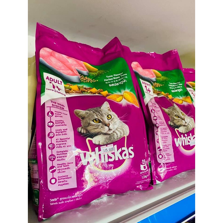 WHISKAS HẠT CHO MÈO TRƯỞNG THÀNH VÀ MÈO CON TÚI 1,2KG