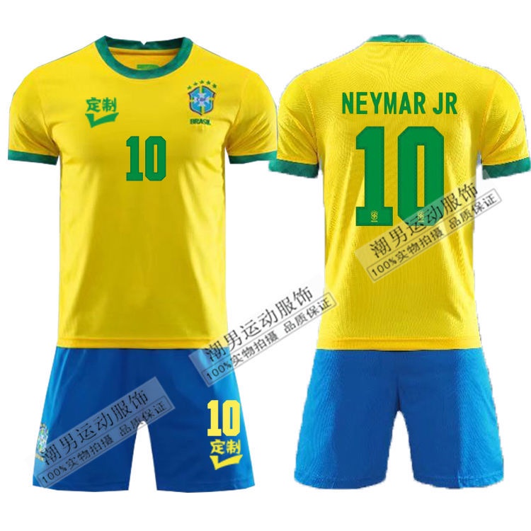 Cup Mỹ Braxin Jersey-No. Áo Đồng Phục Bóng Đá Đội Tùy Chỉnh 10 Dân Tộc Cho Trẻ Em Người Lớn Ngoài Trời