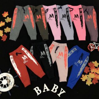 Set 3 quần nỉ bé trai bé gái trộn mã