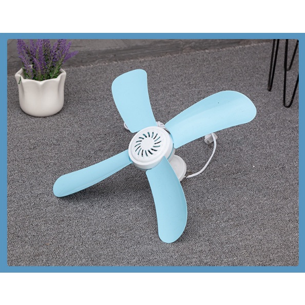 Quạt trần mini 4 cánh cỡ to treo màn tiện dụng sải cánh 25cm, siêu bền, siêu tiết kiệm điện, tháo lắp dễ dàng