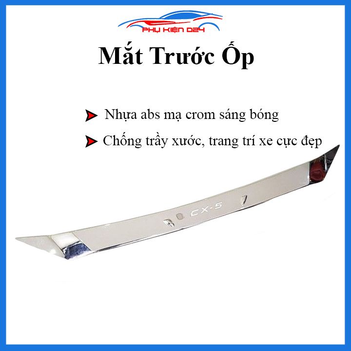 Ốp trang trí mặt ca lăng CX5 CX-5 2018-2019-2020-2021-2022 lắp viền mí capo