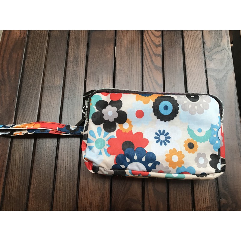 Ví Hoa cầm tay 3 ngăn vải dù siêu bền