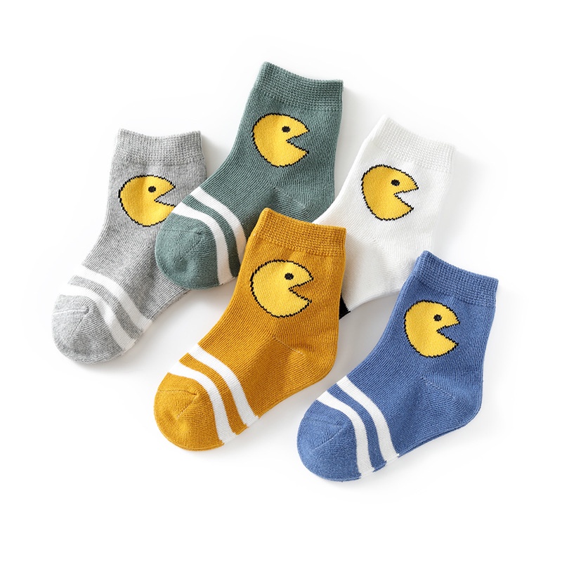 Set 5 Đôi Vớ Cotton Mềm Mại Cho Bé Từ 1-12 Tuổi