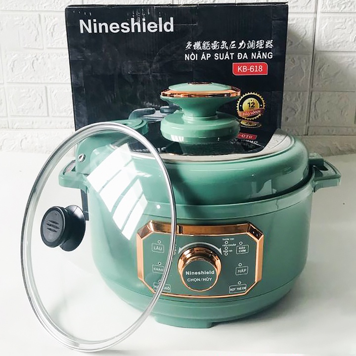 Nồi Áp Suất Đa Năng NINESHIELD 4L - Hầm, Nấu Bảo Toàn Dinh Dưỡng - Bảo Hành 12 Tháng