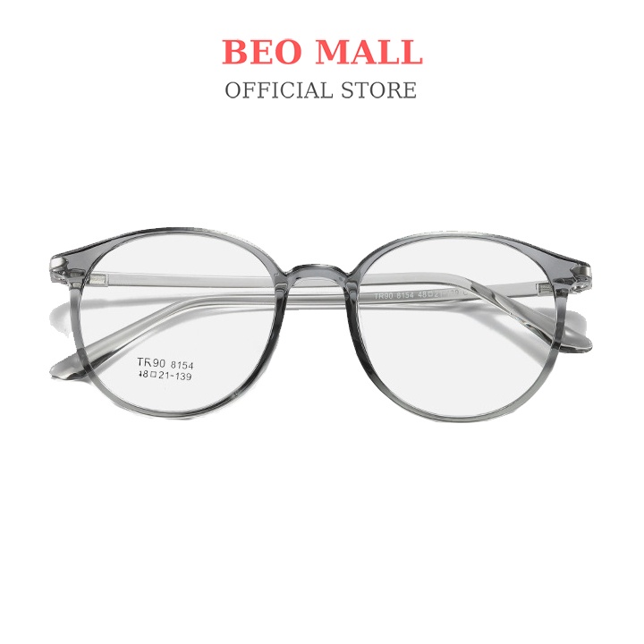 Gọng kính nữ tròn siêu đẹp BEOMALL thiết kế mềm mại và sang trọng kết hợp chất liệu bền cao cấp 8154