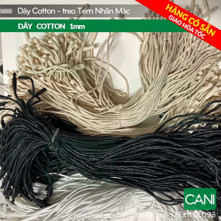 Dây sợi COTTON treo Tag nhãn mác - Loại cao cấp CANI
