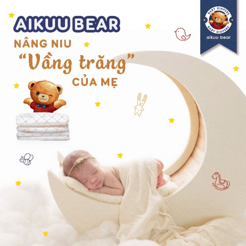 [1 Bịch] Tã Bỉm AIKUU BEAR Nội Địa Trung - Siêu Mềm Mỏng - Đủ Size