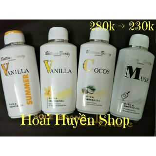 Sữa tắm Bettina Barty hương Vanilla, Cocos, Musk