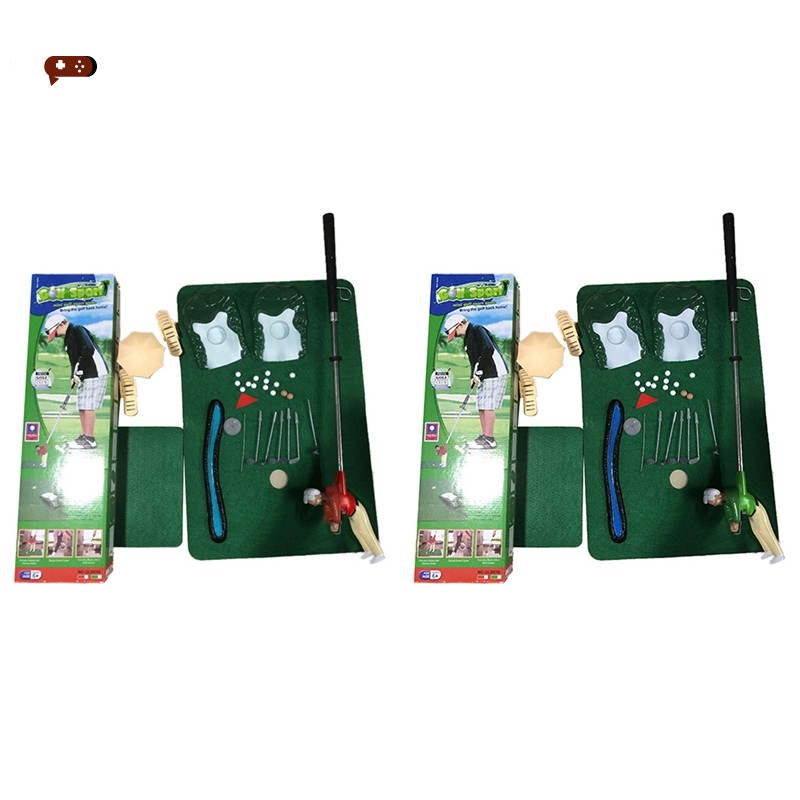 Children Golf Club Set Toys Golf Putting Cup Flag Putter Practice Aid Home Yard Outdoor Training Portable Parent-Child B