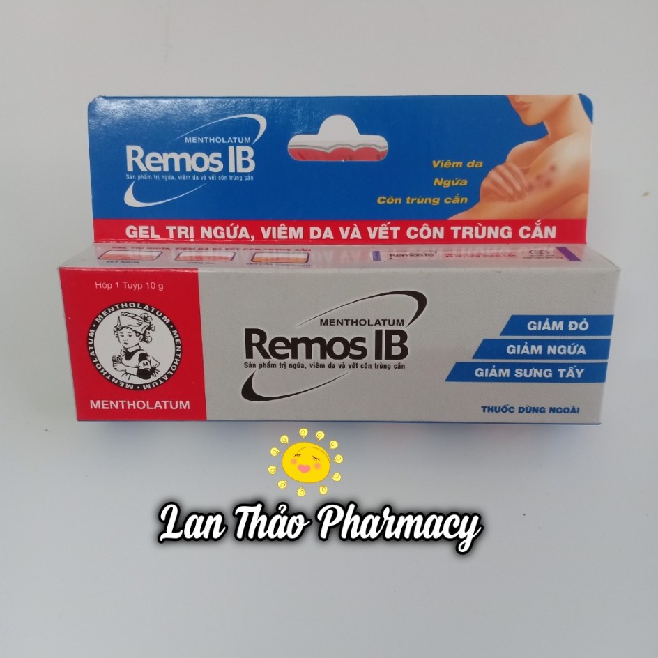 Kem bôi da Mentholatum Remos IB 10g hỗ trợ giảm sưng đỏ vết côn trùng cắn