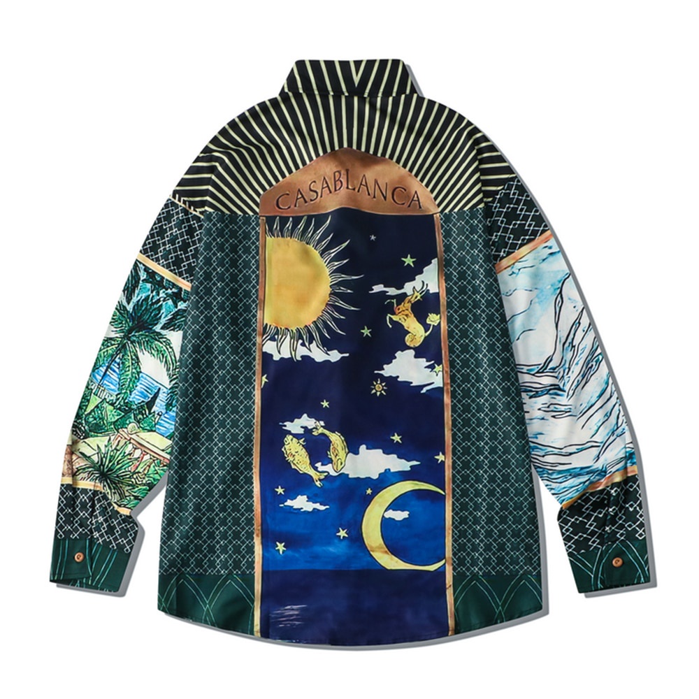 Áo sơ mi tay dài cổ bẻ thời trang đường phố sành điệu dành cho nam