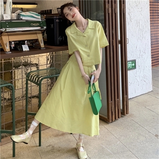  Bộ Váy Cotton Phối Áo Sơ Mi Thời Trang Mùa Hè Xinh Xắn Cho Phụ Nữ