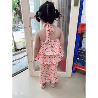 Set bộ vải lụa xếp li siêu cưng