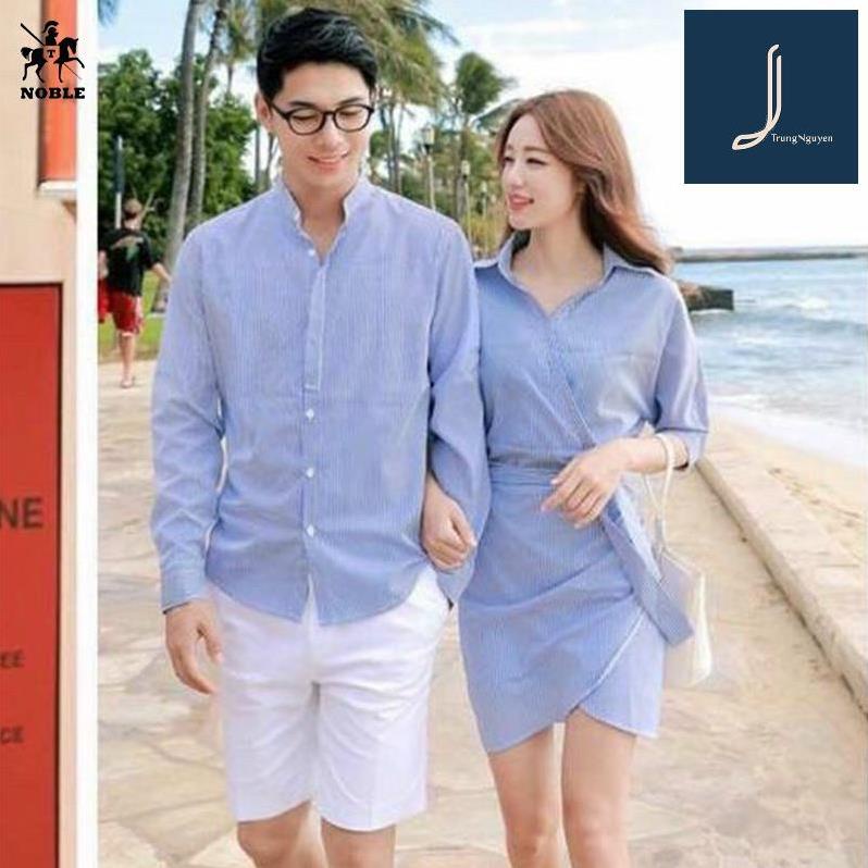Set đồ đôi nam nữ thiết kế thanh lịch dự tiệc, du lịch thời trang Noble TN53 (Kèm ảnh thật)
