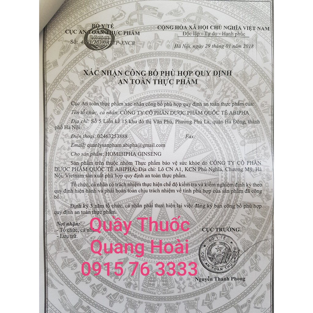 Homibipha Ginseng bổ sung vitamin và dưỡng chất ( hộp 60 viên ) | BigBuy360 - bigbuy360.vn
