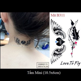 Xăm dán tattoo đôi cánh B311