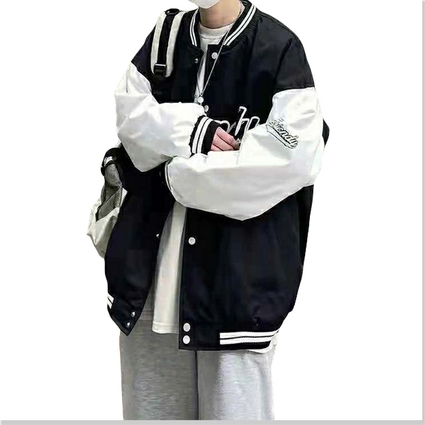 Áo Khoác Dù Bomber Unisex Phối Tay Cúc Bấm ĐĂNG QUANG FASHION