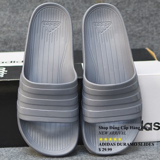 Dép Adidas Duramo chính hãng màu xám sọc bóng