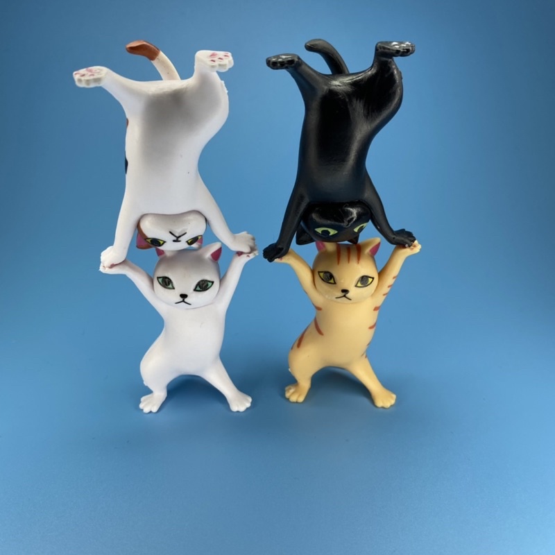 [ Tặng thêm 1 mèo ] Mô hình mèo mini,Tượng Mèo Con Tạo Kiểu Dáng Trang Trí Đáng Yêu (Set 5 mèo)