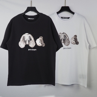 Áo Thun Cotton Ngắn Tay Họa Tiết Đầu Lâu Cho Nam Nữ