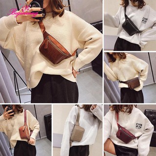 Túi đeo hông họa tiết da cá sấu dành cho nữ