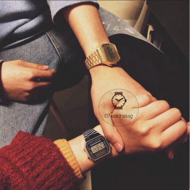 [Sẵn Hàng ]Đồng hồ nam và nữ AG168 dây kim loại không gỉ chống nước | BigBuy360 - bigbuy360.vn