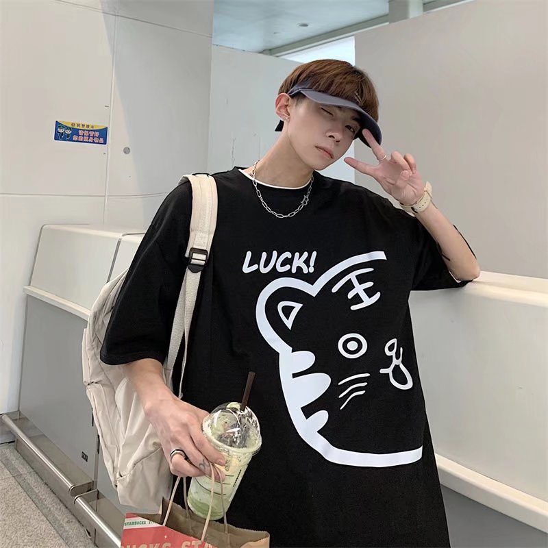 Áo Thun Tay Ngắn Cổ Tròn In Chữ Benming Year Huhu Shengwei 4 Màu Size M-3XL Phong Cách Đường Phố Nhật Bản Thời Trang Mùa Hè Cho Nam