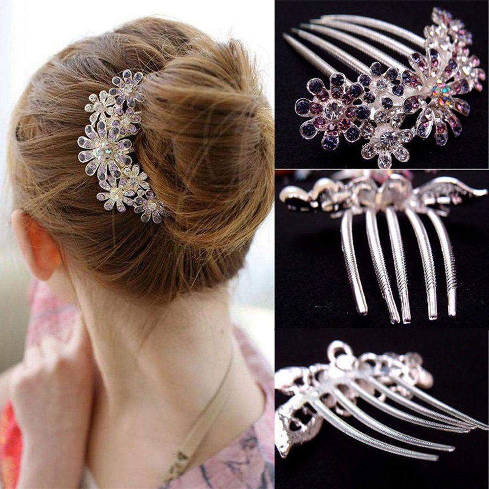 Erich kẹp tóc phụ nữ đẹp phụ kiện tóc cưới rhinestone tuck comb